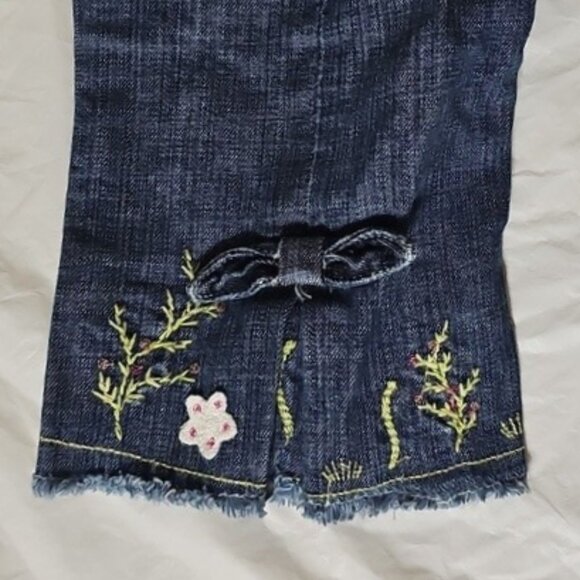 baby GAP Girls 18-24 Months Seahorse Themed Jeans with Snaps Used - Picture 9 of 13